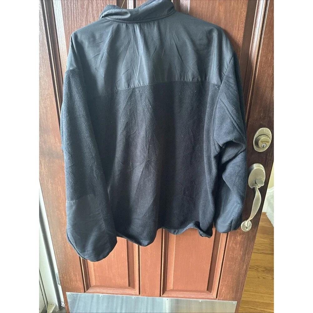 Vintage NASCAR Official Member Fleece/Nylon Hybrid Jacket Men’s 2XL Black Zip-Up
